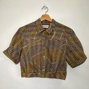 Urban Outfitters Button Up Crop Top